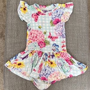COPY - Posh Peanut Floral Twirl Dress with Bodysuit